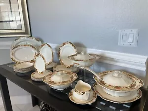 RARE ALFRED MEAKIN "HARMONY" FULL DINNERWARE SET c1930's - Picture 1 of 15