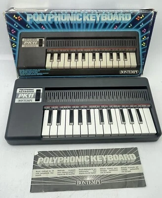 Vtg 1985 Botntempi Electronic Polyphonic Keyboard PK11 COMPLETE / TESTED - LOUD! - Image 1 of 4