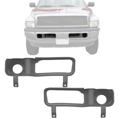 Par de tampa de farol de neblina de direção acabamento moldura de lâmpada para Dodge Ram 1500 2500 1994-2002 - Imagem 1 de 4