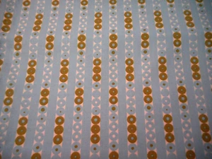 30s Reproduction Fabric By Yard SALE Dk Green Dot Ivory Blue Stripes Cotton #PC - Picture 1 of 2