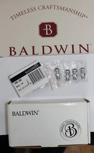 Acabados de bisagra con punta de bola de latón Baldwin acabado cromado pulido 1080-260 JUEGO DE CUATRO - Imagen 1 de 8
