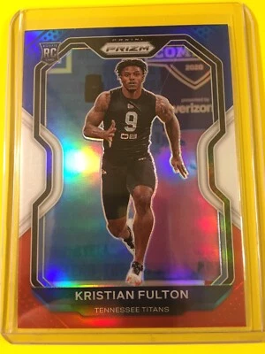 🔥🔥2020 Prizm KRISTIAN FULTON Red White Blue Prizm Rookie #397 Tennessee Titans - Image 1 of 2