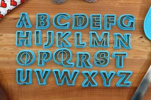 Windwaking FONT Cookie Cutters - Fondant Letters, Letters for Cake decorating - Picture 1 of 10