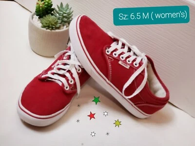 Vintage vans world # Skateboard shoes ( Women's) Sz: 6.5 Red - Image 1 of 4