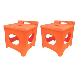 2 x Taburete Plegable Asiento Picnic + Bolsa de Transporte Pesca Camping Caravana Autocaravana - Imagen 1 de 2