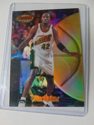 1997 BOWMAN'S BEST REFRACTOR #35 VIN BAKER BASKETBALL SONICS COMBINE D1 - Image 1 of 2