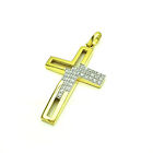 Gold Pendant Cross From 333 Yellow Gold With Stones