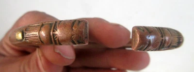 Винтажный старый редкий племенной сельский медный святой браслет манжета ювелирные изделия када - Изображение 1 из 4