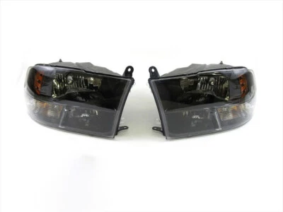 15-18 RAM 1500 FRONT LEFT & RIGHT SIDE HALOGEN QUAD HEADLAMP LIGHT MOPAR GENUINE - Image 1 of 2