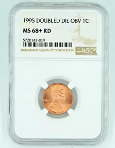 1995 NGC MS68+ RD Doubled Die Obverse Memorial Penny - Picture 1 of 3