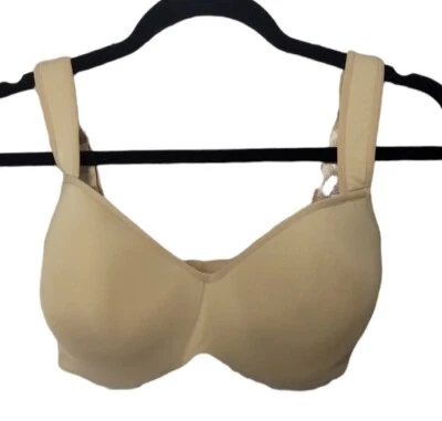 Sutiã Essential Bodywear 32F Underwire Bege Camiseta Cobertura Total Fecho Traseiro - Imagem 1 de 4