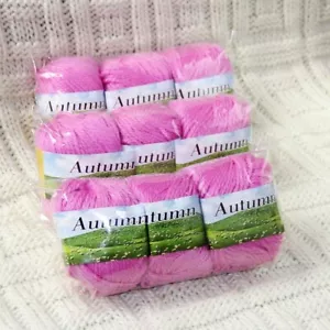 Venta AIP 9 bolas X50gr hágalo usted mismo hilo de tejer a mano mantas suaves lana seda terciopelo 04 - Imagen 1 de 15