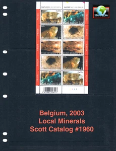 1/3 off $13.00 Scott Value - 2003 BELGIUM Minerals s/s Geology CV MNH NH UMM - Picture 1 of 4