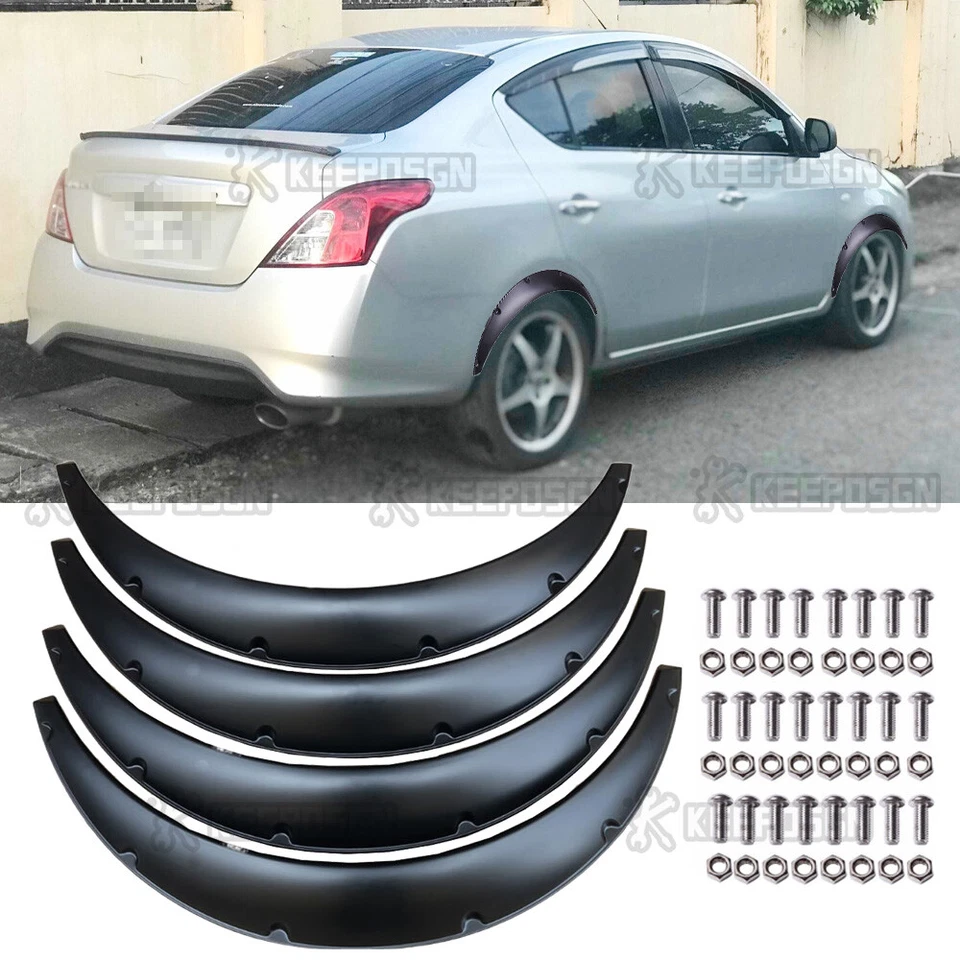 4PCS 900mm 4.5” Fender Flares Wide Body Kits Wheel Arches For Nissan Almera - Image 1 of 4