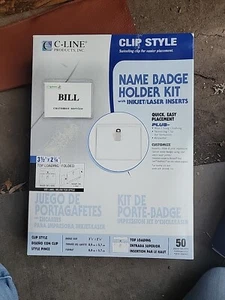 C-Line Name Badge Kits, Top Load, 3 1/2 X 2 1/4, Clear, 50/box 95523 - Picture 1 of 3