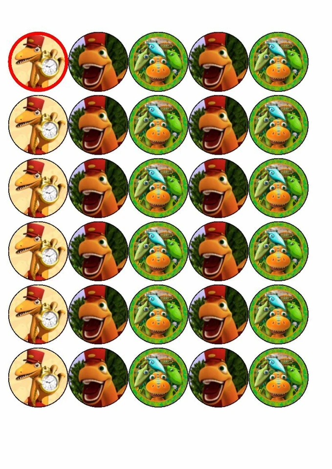 30 Dinasaur Tren Comestible Arroz Taza Papel Pasteles, Foto 1 de 1