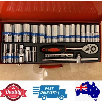 Quality Professional 1/2’’ DR Socket 24pcs Set, Extra Long Tube Sockets,AU Stock - image 1 of 4