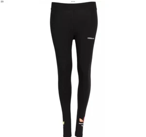 adidas Girls' Adicolor Shattered Trefoil Leggings Black SZ Med (11-13year),NEW. - Picture 1 of 3