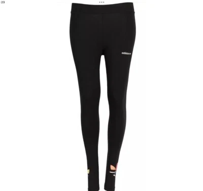 adidas' Adicolor Shattered Trefoil Leggings Black Girls SZ Med (11-13year),NEW.* - Image 1 of 3