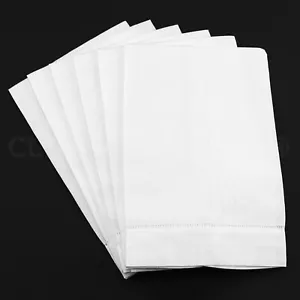 Toallas blancas con punta de dedo - mezcla de lino/algodón - 14"" x 22"" - toalla de mano - Imagen 1 de 5
