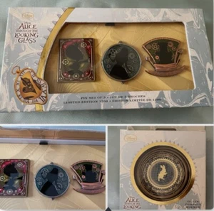 Alice pin set Limited Edition (LE) 1200 AND compact "Through the Looking Glass" - Picture 1 of 24