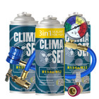 ClimaSet 3in1 (huile, mastic, réfrigérant), 2xR134a, tuyau, adaptateur