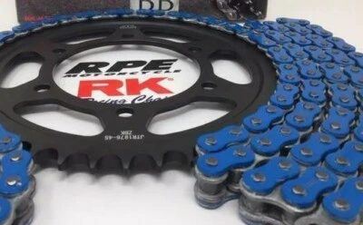 Suzuki DRZ400sm 2005-2024 Colors RK Racing X-Ring Chain and Black Sprocket Kit - Image 1 of 4