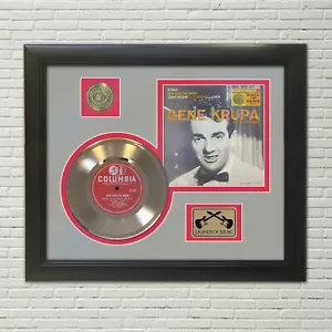 Gene Krupa How High The Moon Manga de Imagen Enmarcada Oro 45 Pantalla Rec - Imagen 1 de 5
