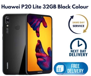 Huawei P20 Lite 32GB Unlocked Black 4G Android Smartphone Very Good Condition - Picture 1 of 11