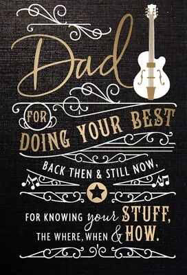 Tarjeta del Día del Padre agradecida y amorosa PARA PAPÁ, guitarra musical de Hallmark + sobre Foto 1 de 4