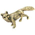 Fox Ornament Brass Fox-Shape Shaped Figurine Creative Desktop Decor Feng Shui
