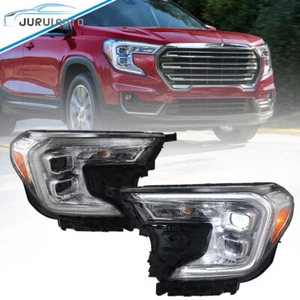 Pair Headlights For 2022-2024 GMC Terrain Denali Full LED DRL Projector LH RH - Picture 1 of 18