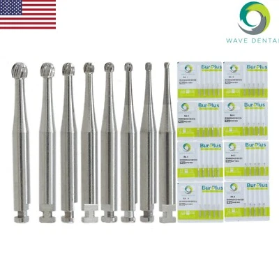 Wave Dental Carbide Bur Round Fits Low Speed Contra Angle RA 1 2 3 5 6 7 8 Prima - Image 1 of 4
