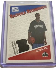 2003 Bazooka Beginnings Ndudi Ebi Minnesota Timberwolves Rookie Jersey Card Mint