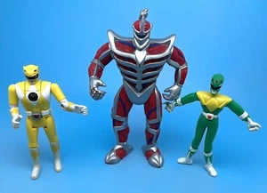 Power Rangers Mixed Lot Zedd Head Change Yellow, Bendy Green 1990’s Bandai Saban - Picture 1 of 2