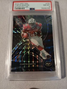 Tarjeta interestelar Curtis Martin Spectra 2022/60 Jets #131 PSA 8 POP 1 sin superior - Imagen 1 de 5