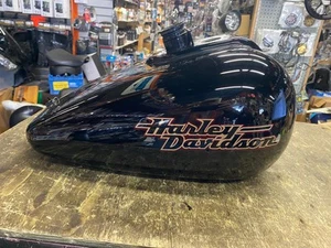 FXR Center Fill Gas TAnk Black OEM Mount Modified Nice paint Harley FXRT FXRP - Bild 1 von 13