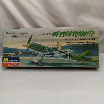 Kit Monogram 1/48 Messerschmitt Me 109E Bf 109 1962 n.º PA74-98 Edición Original Foto 1 de 4