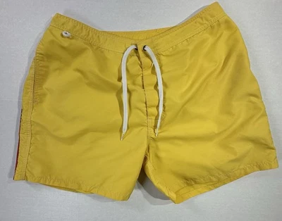Sundek доска шорты плавки 36 желтый Rainbow полоски ретро серфинг стиль - Изображение 1 из 4