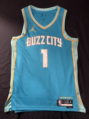 Camiseta deportiva para hombre Nike LaMelo Ball Charlotte Hornets City Edition talla L grande Foto 1 de 2