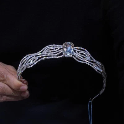 Precioso Nuevo Princesa Circón Boda Tiaras Coronas Nupcial Accesorio para Cabello Foto 1 de 4