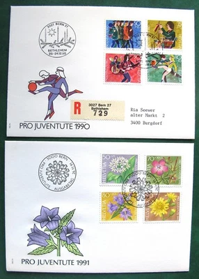 SWITZERLAND 1990-91 Pro Juventute- COVERS - Image 1 of 2