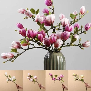 Magnolien-Blumenstrauß Faux Blumen zweig Künstliche Blumen Dekorative Blumen - Picture 1 of 12