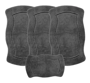 ROMANY GYPSY CARAVAN MICROFIBER WASHABLE RUGS 4pcs SET MAT, PUFFY 25mm Thickness - Picture 1 of 42