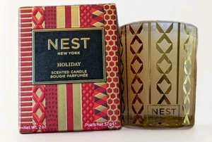 BNIB Nest Fragrances HOLIDAY Scented Candle 2 oz / 57 g Pine Cinnamon Vanilla - Picture 1 of 1