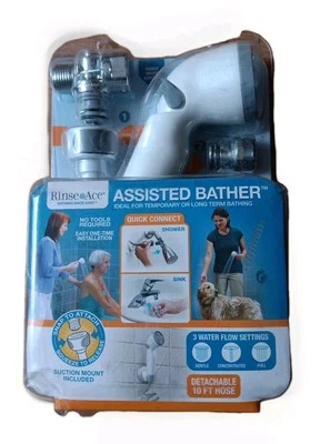 RINSE ACE 3-Spray Single Freestanding Handheld Adjustable Shower Head in White - Image 1 of 2