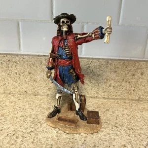 Summit Collection Captain Kidd Treasure Island Pirate Statue Skeleton- Read - Picture 1 of 13