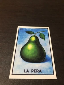 NEUE UNBESPOSTTE KUNST 4 X 6 POSTKARTE - LA PERA # 15 - MEXIKANISCHE LOTERIEN - Bild 1 von 2