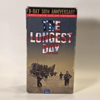 D DAY VHS The Longest Day - D-Day 50th Anniverary - Color Version  (VHS)  - Image 1 of 4