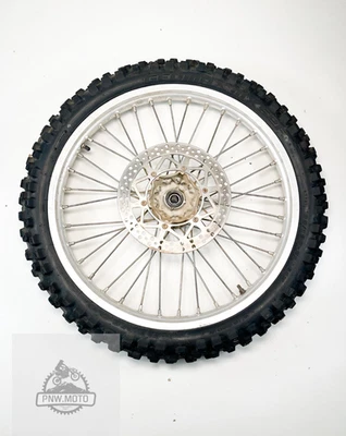 1999 Yamaha YZ125 YZ 125 250 YZ250F OEM 21" FRONT WHEEL RIM HUB SPOKES TIRE - Image 1 of 4